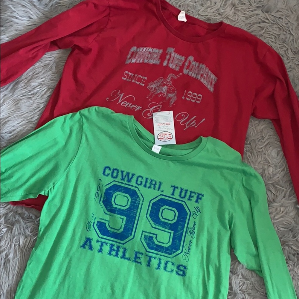 2 for $8‼️ COWGIRL TUFF COMPANY LONG SLEEVE